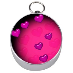 Background Heart Valentine S Day Silver Compasses by BangZart