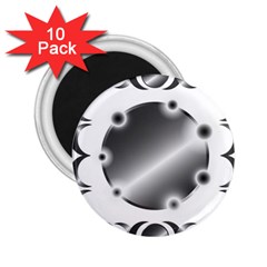 Metal Circle Background Ring 2 25  Magnets (10 Pack)  by BangZart