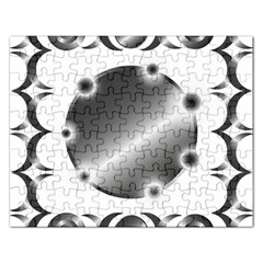 Metal Circle Background Ring Rectangular Jigsaw Puzzl by BangZart