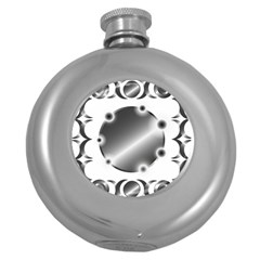 Metal Circle Background Ring Round Hip Flask (5 Oz) by BangZart