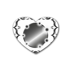 Metal Circle Background Ring Rubber Coaster (heart)  by BangZart