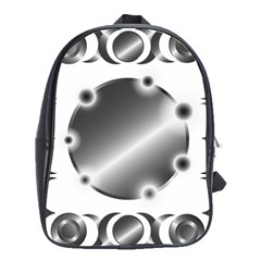 Metal Circle Background Ring School Bags(large)  by BangZart