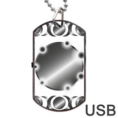 Metal Circle Background Ring Dog Tag Usb Flash (one Side) by BangZart