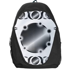 Metal Circle Background Ring Backpack Bag by BangZart