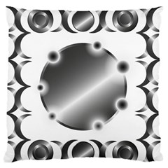 Metal Circle Background Ring Large Flano Cushion Case (one Side) by BangZart