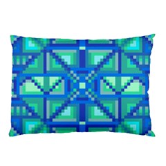 Grid Geometric Pattern Colorful Pillow Case by BangZart