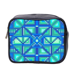 Grid Geometric Pattern Colorful Mini Toiletries Bag 2-side by BangZart