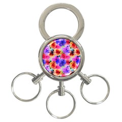 Floral Pattern Background Seamless 3-ring Key Chains by BangZart