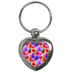 Floral Pattern Background Seamless Key Chains (heart)  by BangZart