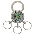 Kaleidoscope Background 3-Ring Key Chains Front