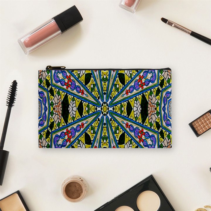 Kaleidoscope Background Cosmetic Bag (Small) 