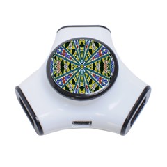 Kaleidoscope Background 3-port Usb Hub by BangZart