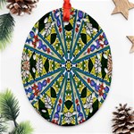 Kaleidoscope Background Ornament (Oval Filigree) Front