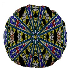 Kaleidoscope Background Large 18  Premium Round Cushions by BangZart