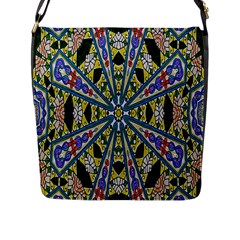 Kaleidoscope Background Flap Messenger Bag (l)  by BangZart