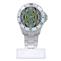 Kaleidoscope Background Plastic Nurses Watch by BangZart