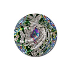 Water Ripple Design Background Wallpaper Of Water Ripples Applied To A Kaleidoscope Pattern Magnet 3  (round) by BangZart