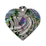 Water Ripple Design Background Wallpaper Of Water Ripples Applied To A Kaleidoscope Pattern Dog Tag Heart (Two Sides) Front