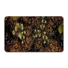 Wallpaper With Fractal Small Flowers Magnet (rectangular) by BangZart