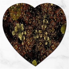 Wallpaper With Fractal Small Flowers Jigsaw Puzzle (heart) by BangZart