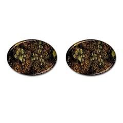 Wallpaper With Fractal Small Flowers Cufflinks (oval) by BangZart