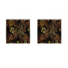 Wallpaper With Fractal Small Flowers Cufflinks (square) by BangZart