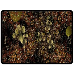 Wallpaper With Fractal Small Flowers Fleece Blanket (large)  by BangZart