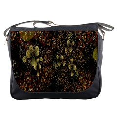 Wallpaper With Fractal Small Flowers Messenger Bags by BangZart