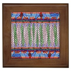 Nature Pattern Background Wallpaper Of Leaves And Flowers Abstract Style Framed Tiles by BangZart