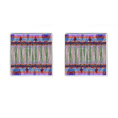 Nature Pattern Background Wallpaper Of Leaves And Flowers Abstract Style Cufflinks (square) by BangZart