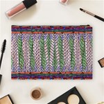 Nature Pattern Background Wallpaper Of Leaves And Flowers Abstract Style Cosmetic Bag (Large)  Back