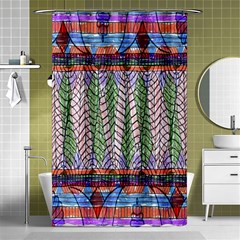 Nature Pattern Background Wallpaper Of Leaves And Flowers Abstract Style Shower Curtain 48  X 72  (small)  by BangZart