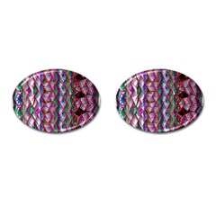 Textured Design Background Pink Wallpaper Of Textured Pattern In Pink Hues Cufflinks (oval) by BangZart