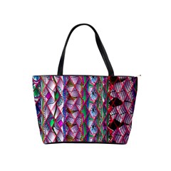 Textured Design Background Pink Wallpaper Of Textured Pattern In Pink Hues Shoulder Handbags by BangZart