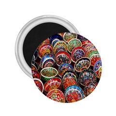 Colorful Oriental Bowls On Local Market In Turkey 2 25  Magnets by BangZart