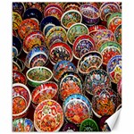 Colorful Oriental Bowls On Local Market In Turkey Canvas 8  x 10  8.15 x9.66  Canvas - 1