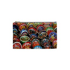 Colorful Oriental Bowls On Local Market In Turkey Cosmetic Bag (small)  by BangZart