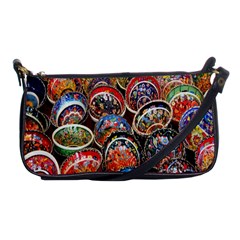 Colorful Oriental Bowls On Local Market In Turkey Shoulder Clutch Bags by BangZart