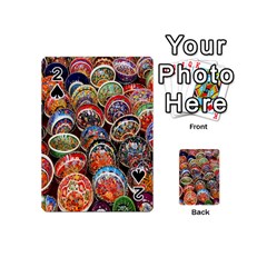 Colorful Oriental Bowls On Local Market In Turkey Playing Cards 54 (mini)  by BangZart