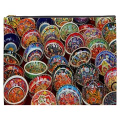 Colorful Oriental Bowls On Local Market In Turkey Cosmetic Bag (xxxl)  by BangZart