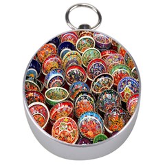 Colorful Oriental Bowls On Local Market In Turkey Silver Compasses by BangZart