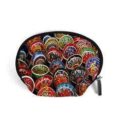 Colorful Oriental Bowls On Local Market In Turkey Accessory Pouches (small)  by BangZart