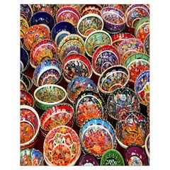 Colorful Oriental Bowls On Local Market In Turkey Drawstring Bag (small) by BangZart