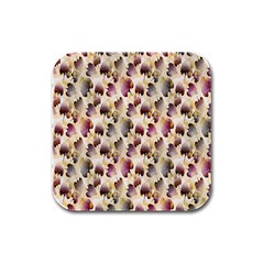 Random Leaves Pattern Background Rubber Square Coaster (4 Pack)  by BangZart