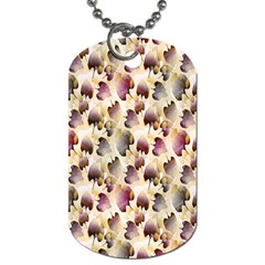 Random Leaves Pattern Background Dog Tag (two Sides)