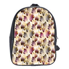 Random Leaves Pattern Background School Bags (xl)  by BangZart