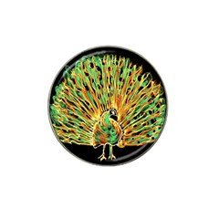 Unusual Peacock Drawn With Flame Lines Hat Clip Ball Marker (4 Pack) by BangZart