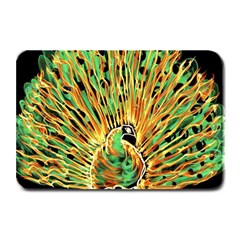 Unusual Peacock Drawn With Flame Lines Plate Mats by BangZart