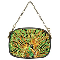 Unusual Peacock Drawn With Flame Lines Chain Purses (one Side)  by BangZart