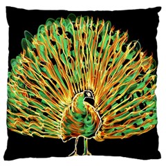 Unusual Peacock Drawn With Flame Lines Standard Flano Cushion Case (two Sides) by BangZart